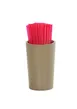 Cal-Mil 23742-4-125 Taupe Resin Cylinder Utensil Holder, 3.75" dia. x 5.75"H 1 image