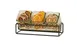 Cal-Mil 23747-3-13 3 Jar Holder, 12.5"W X 4.5"D X 3"H, Includes 3 Glass, Black 2 image