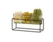 Cal-Mil 23747-6-13 3 Jar Holder, 12.5"W X 4.5"D X 6"H, Includes 3 Glass, Black 1 image