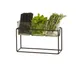 Cal-Mil 23747-9-13 3 Jar Holder, 12.5"W X 4.5"D X 9"H, Includes 3 Glass Jars, Black 1 image