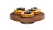 Cal-Mil 23755-102-78 Pedestal Stand, 10.25" Dia x 2.25" H, Brown Walnut Melamine, Dishwasher Safe 1 image