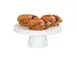 Cal-Mil 23755-104-15 Pedestal Display Stand, 10.25" Dia x 4.25" H White Melamine, Dishwasher‑Safe 1 image