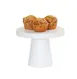 Cal-Mil 23755-107-15 Pedestal Stand Round White Melamine 10.25" Dia x 7.5" H Dishwasher‑Safe 1 image