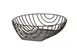 Cal-Mil 23758-14-13 Madison Coupe Wire Basket, 14.25"W x 14.25"D x 4.25"H, Black Wire 1 image