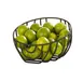 Cal-Mil 23758-9-13 Madison Wire Basket, 14.25"W x 14.25"D x 9.25"H, Round, Black Wire 1 image