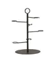 Cal-Mil 23763-13 Madison Glass Tower, 15" W x 15" D x 17" H, Black Metal Round, Holds 6 Glasses 2 image