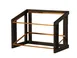 Cal-Mil 23780-2-13 Brooklyn Merchandiser, 2-Tier, Textured Wood Base Accented By Antique Brass Details 2 image