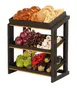 Cal-Mil 23780-3-13 Brooklyn Merchandiser, 3-Tier, Textured Wood Base Accented By Antique Brass Details 1 image