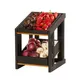 Cal-Mil 23781-2-13 Brooklyn Merchandiser, 2-Tier, Textured Wood Base Accented By Antique Brass Details 2 image
