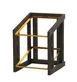 Cal-Mil 23781-2-13 Brooklyn Merchandiser, 2-Tier, Textured Wood Base Accented By Antique Brass Details 1 image