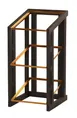 Cal-Mil 23781-3-13 Brooklyn Merchandiser, 3-Tier, Textured Wood Finish Accented By Antique Brass Details 2 image