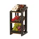 Cal-Mil 23781-3-13 Brooklyn Merchandiser, 3-Tier, Textured Wood Finish Accented By Antique Brass Details 1 image