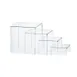 Cal-Mil 238 Display Riser Set, Clear Acrylic Square Stands 5×5×2" to 8×8×8", Plastic Base, 4/Set 2 image