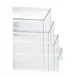 Cal-Mil 238 Display Riser Set, Clear Acrylic Square Stands 5×5×2" to 8×8×8", Plastic Base, 4/Set 1 image