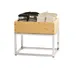 Cal-Mil 23800-6-49 Riser, 6"W X 10"D X 6"H, Open Frame, Chrome 1 image