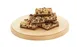 Cal-Mil 23812-71 Blonde Round Wooden Serving Board, 12.25" Diameter, Grooved Edge 1 image