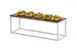 Cal-Mil 23814-6-49 Riser, 20"W X 6"D X 6"H, Open Frame, Chrome 1 image