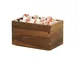 Cal-Mil 23842-6-78 Sydney Box, 6.5"W x 10"D x 6"H Walnut Smallwares, Fits 23848 Risers 1 image