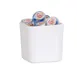 Cal-Mil 24021-4-15 Hudson Jar, 3.75" W x 3.75" D x 3.75" H, White Melamine, Dishwasher Safe 2 image