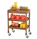 Cal-Mil 24072-78 Sydney Serving Cart, 27"W x 16"D x 30.75"H, Walnut, Pull Out Shelf 1 image