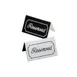 Cal-Mil 273-2 Reserved Sign Tent, 5"W x 3"H Plastic, Black/White Engraved Cursive, Both Sides 1 image