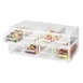 Cal-Mil 287 Topping Drawer Bin, 13"W x 8"D x 5"H Clear BPA‑Free Plastic, 8 Notched Drawers 1 image