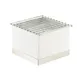 Cal-Mil 3011-55 Chafer, 12" W x 12" D x 8-1/4" H Grill, Fuel Cell Rail & Windguard, Base, White 1 image