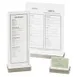 Cal-Mil 3016-811-55 Luxe Menu Holder, 9"W X 2-5/8"D X 12"H, Accommodates 8.5"W X 11"H Menu/Sign, Stainless Steel Base Accent 1 image