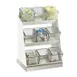 Cal-Mil 3018-55-12 Luxe Condiment Display, 12.25"W X 9"D X 15.5"H, 3-Tier (9) 4" X 4" Clear Glass Jars 1 image