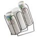 Cal-Mil 3036-13 Cup/Lid Organizer, 4-1/2"W x 11-1/2"D/H, Slanted, Cups/Lids up to 3-3/4" Dia., Black 1 image