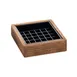 Cal-Mil 330-4-99 Madera Drip Tray, 4" x 4" Square, Rustic Pine Wood, Brown Finish, Removable Tray 1 image