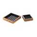 Cal-Mil 330-6-99 Madera Drip Tray, 6" x 6" Square Pine Wood, Brown Finish, Removable Inner Tray 2 image
