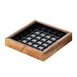 Cal-Mil 330-6-99 Madera Drip Tray, 6" x 6" Square Pine Wood, Brown Finish, Removable Inner Tray 1 image