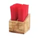 Cal-Mil 3308-99 Madera Straw Organizer, 2-Compartment Rustic Pine Wood, 5-1/4" W x 5-1/4" D x 5.5" H 1 image