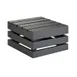 Cal-Mil 3332-7-96 Midnight Bamboo Crate Riser, 12"W X 12"D X 7"H, Square, Slotted Sides For Shelving 1 image