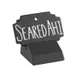 Cal-Mil 3344-13SIGN Write-On Sign, 4.5" W x 2" H, Black Melamine Plastic, Blank Table Number 1 image