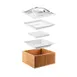 Cal-Mil 3367-60 Ice Display Housing, Square Bamboo Wood Base, 12" W x 12" D x 4.5" H, Cold Base 2 image