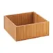 Cal-Mil 3367-60 Ice Display Housing, Square Bamboo Wood Base, 12" W x 12" D x 4.5" H, Cold Base 1 image