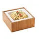 Cal-Mil 3367-99 Rustic Pine Square Ice Display Housing, Wood Construction, 12" W x 12" D x 4-1/2" H 1 image