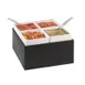 Cal-Mil 3369-13 Chilled Salsa/Dressing Server, 10.5"W X 10.5"D X 7"H (4) White Melamine Containers 1 image