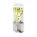 Cal-Mil 3394-3INF-55 3‑Gallon Dispenser, Acrylic Bowl, Stainless Steel Base, 8"W x 8"D x 24"H 1 image