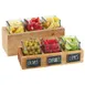 Cal-Mil 3406-6 Madera Jar Display, 14"W X 5.5"D X 6"H, Rectangular (3) 4" X 4" Glass Jars 2 image