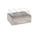 Cal-Mil 3408-110 Aspen 3-Compartment Flatware Holder, 6x9x5.25in, Gray-Washed Pine Wood 1 image