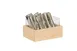 Cal-Mil 3408-71 Flatware Holder, 3-Section, 9" W x 6" D x 5.25" H, ABS Plastic, Blonde Finish 1 image