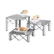 Cal-Mil 3417-3 Industrial Risers, 10"W X 10"D X 3"H, Square, With Legs 2 image