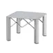 Cal-Mil 3417-7 Industrial Display Riser, Square 10" x 10" x 7" Polished Silver Metal Stand 1 image