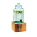Cal-Mil 3422-2INF - 2-Gallon Glass Beverage Dispenser, Wood Base, 10-3/4"W x 11-1/2"D x 22-3/4"H 1 image