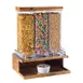 Cal-Mil 3434-99 Countertop Cereal Dispenser, 18"W x 14½"D x 24"H, Pine, 3×9.8L Bins, Pull‑Lever 1 image