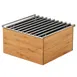 Cal-Mil 3440-60 Chafer Wire Grill Frame, 9-3/4" W x 9-3/4" D x 5-1/2" H, Bamboo, Canned Heat Ready 1 image
