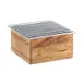 Cal-Mil 3440-99 - Madera Chafer, 10"W x 10"D x 5-1/2"H Square Wire Grill, Rustic Pine 1 image